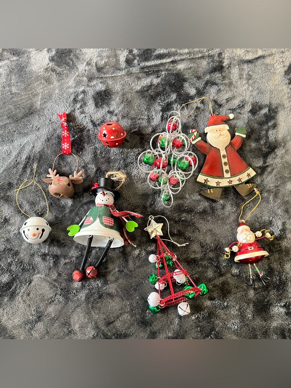 Bundle of Metal Ornaments: 8 Total